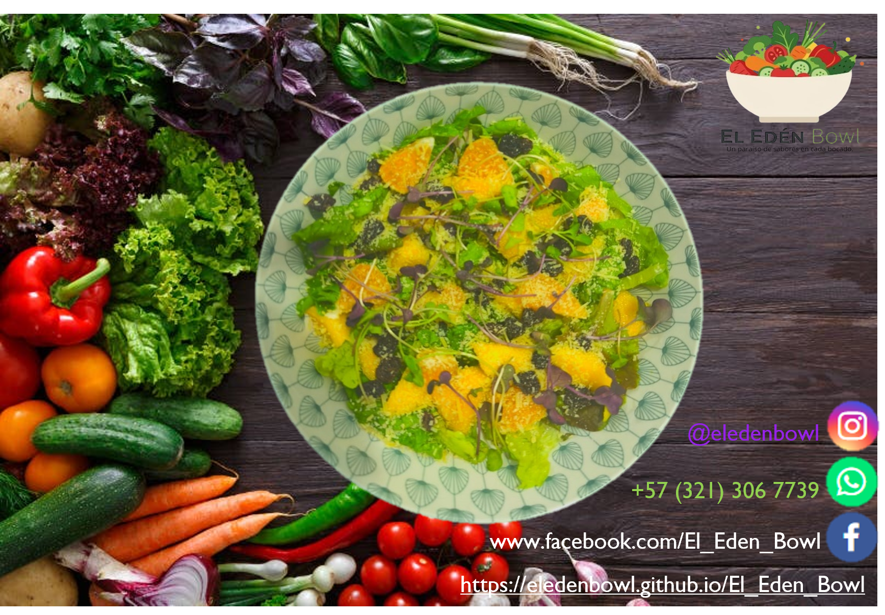 Foto interactiva de ensaladas clasicas en etiqueta de productos